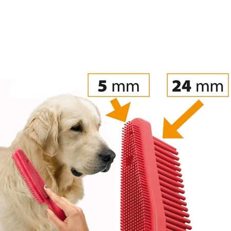 Ferplast Gro 5941 - brosse à épiler en caoutchouc pour chiens à poils courts, moyens et tissés