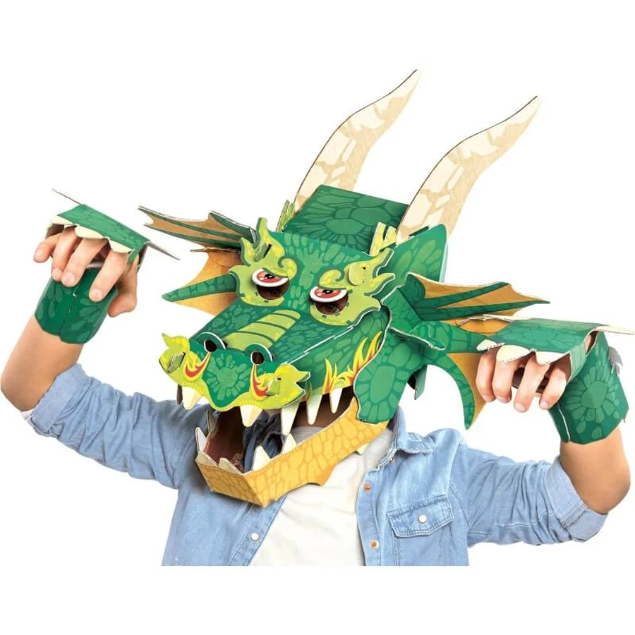 Clementoni Große Maske Drache - Maske zum Zusammenbauen