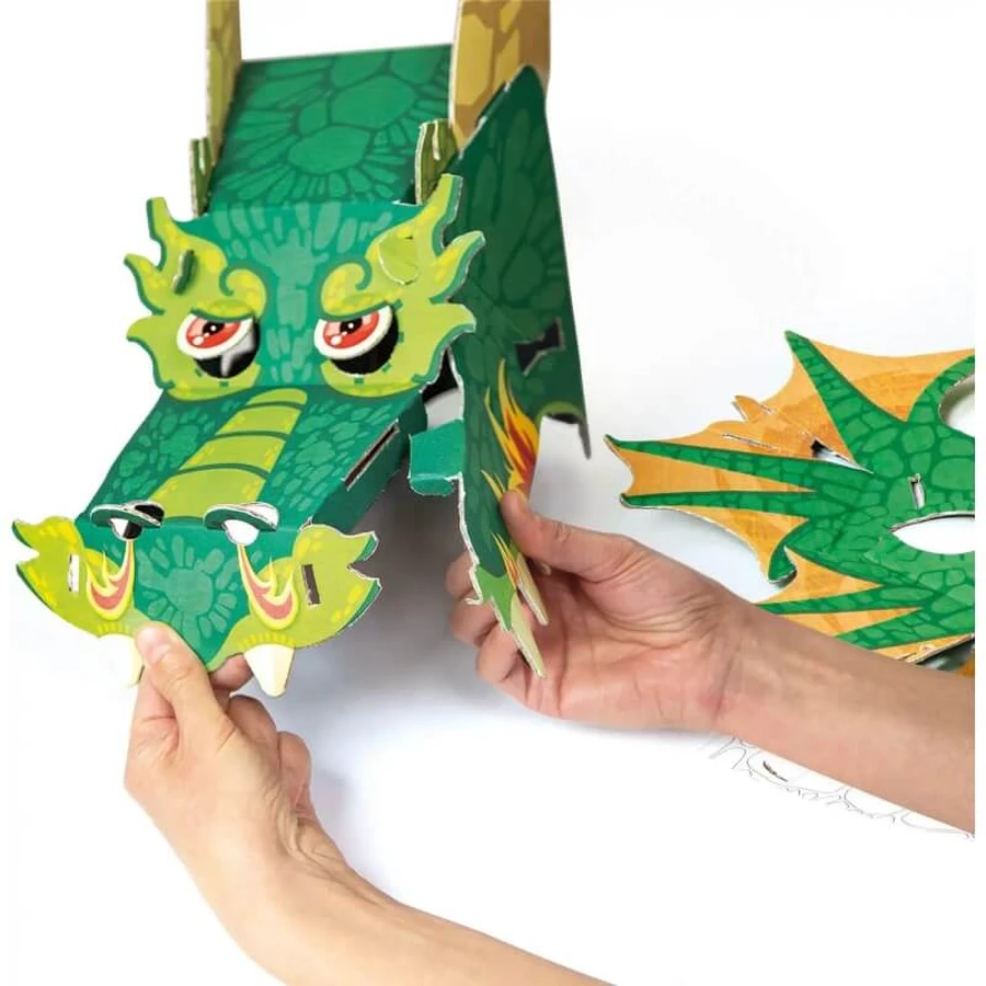 Clementoni Große Maske Drache - Maske zum Zusammenbauen