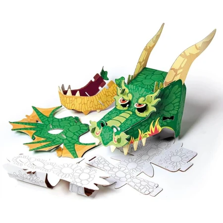 Clementoni Große Maske Drache - Maske zum Zusammenbauen