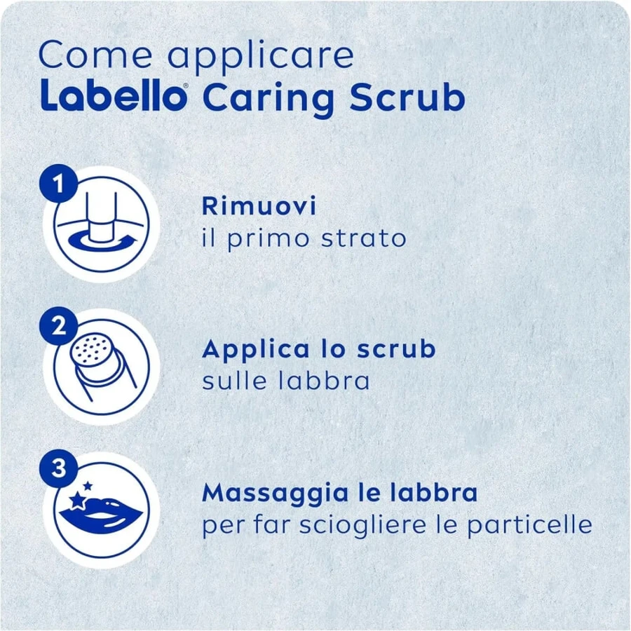 Labello caring - scrub labbra con aloe vera e vitamina e 4,8 gr