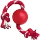 Kong Kong bal - hondenspeeltje met touw geassorteerde kleuren maat s