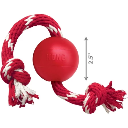Kong Kong bal - hondenspeeltje met touw geassorteerde kleuren maat s