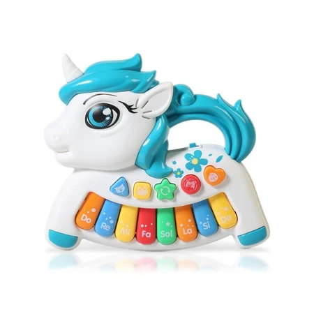 Kiokids Unicorn piano - piano de juguete para niños blanco