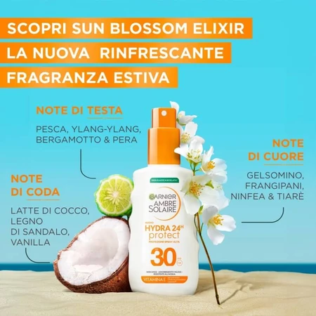 Garnier zonnebrandcrème 30 spf hydra 24h protect spray hoge bescherming 150 ml