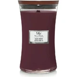 Woodwick Black cherry - duża świeca zapachowa w kształcie klepsydry 609 g