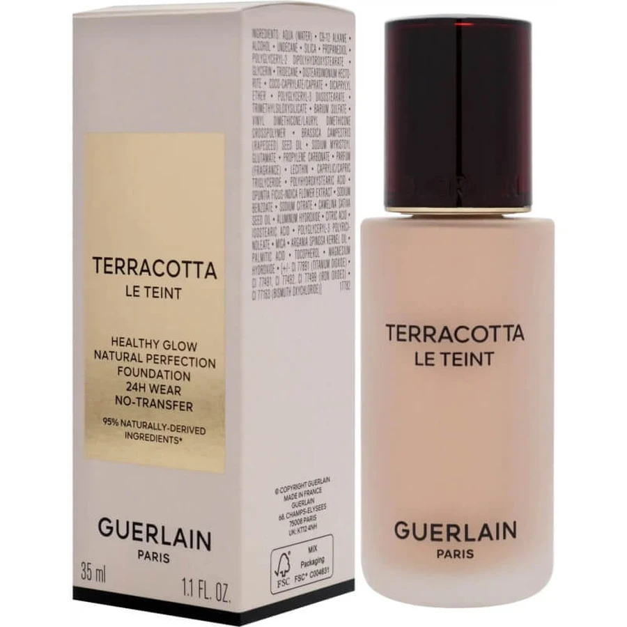 Guerlain terracotta le teint - fond de ten perfecțiune naturală - nr. 1w cald / auriu 35 ml