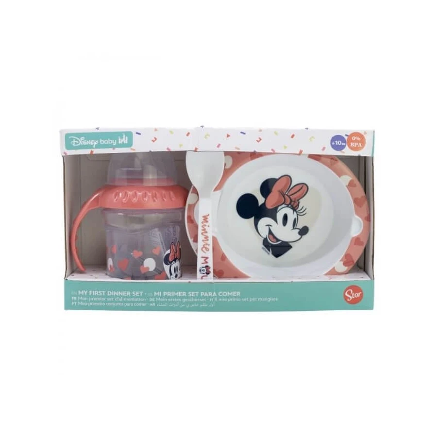 Zestaw do jedzenia dla niemowląt Stor mickey - 3-częściowa butelka, miseczka i łyżeczka: ceny i cechy