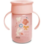 Suavinex 360° trainingsbeker bos - 12m+ 340ml roze beker met handvatten