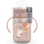 Suavinex 360° trainingsbeker bos - 12m+ 340ml roze beker met handvatten
