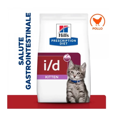 Hill's Prescription diet digestive care i/d kitten with chicken - hrană completă pentru pisoi 1,5 kg
