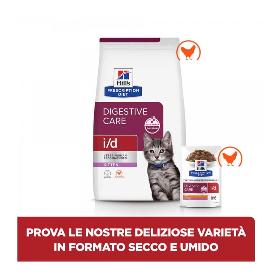 Hill's Prescription diet digestive care i/d kitten with chicken - hrană completă pentru pisoi 1,5 kg