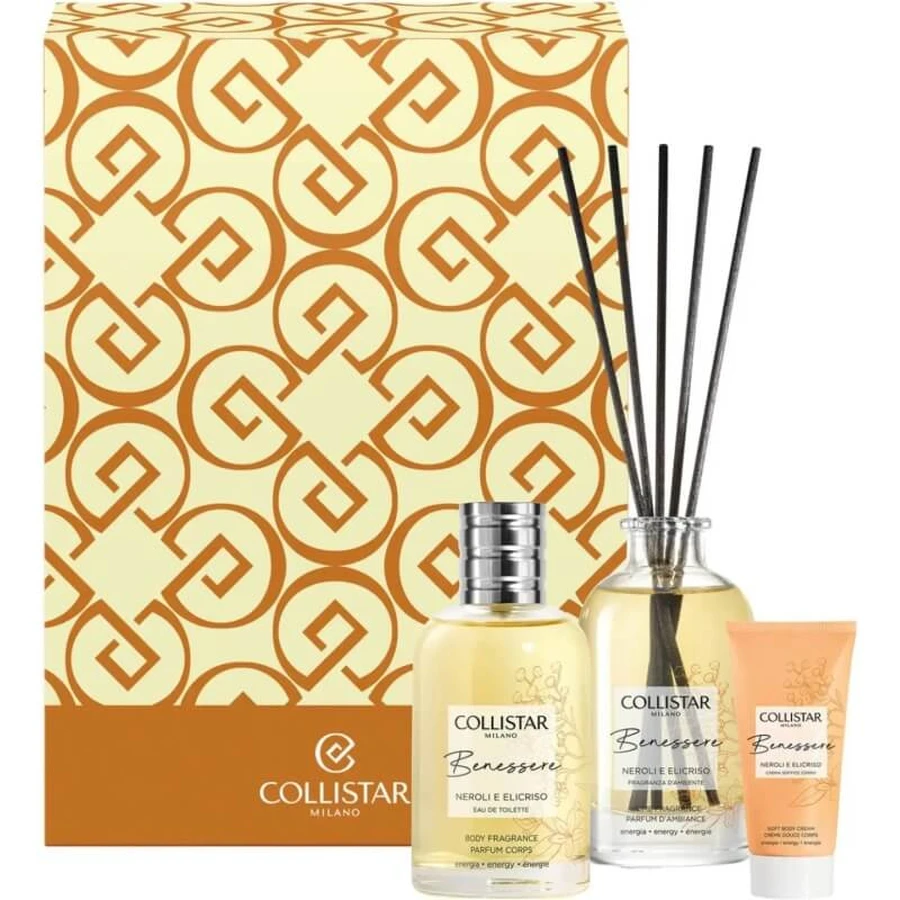 Collistar Wellness-Box-Set Neroli und Helichrysum - edt 100 ml + soft body cream 50 ml + scent d'ambiente