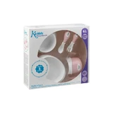 Kiokids meal set - 5 pink tableware
