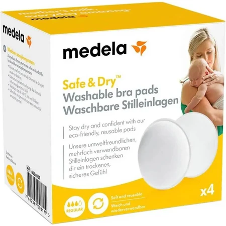 Medela Safe &amp; uscat - 4 tampoane de sân lavabile