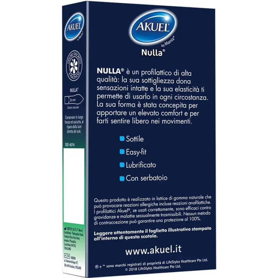 Akuel nulla classics - 8 latex condoms