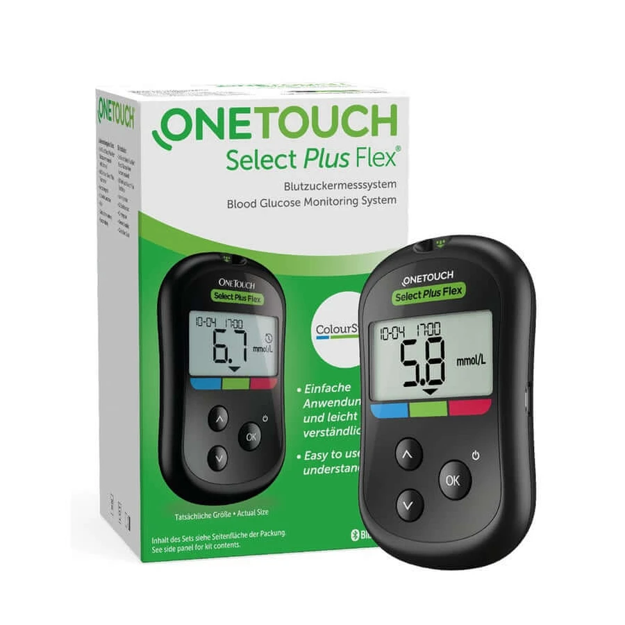 OneTouch Select Plus Flex bloedglucosemeter (mmol/dL) 1 st