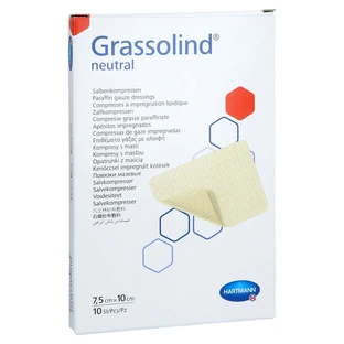 Grassolind Pomada Compresas 7,5x10 Cm Estéril 10 uds.