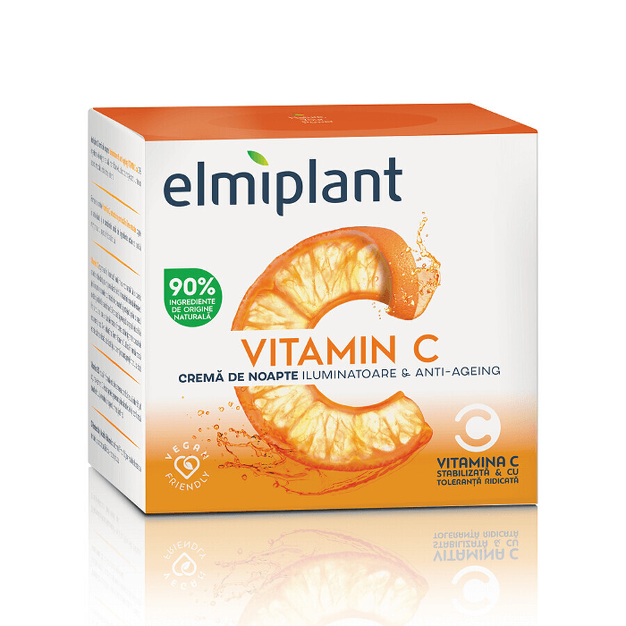 Vitamin C Anti-Aging and Brightening Night Cream, 50 ml, Elmiplant