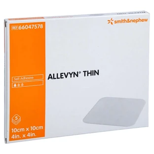 Allevyn Thin 10x10 cm cienki opatrunek na ranę 5 szt.