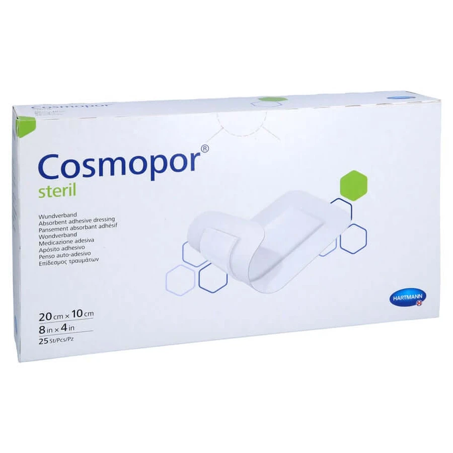 Pansament steril pentru răni Cosmopor 10x20 cm 25 buc