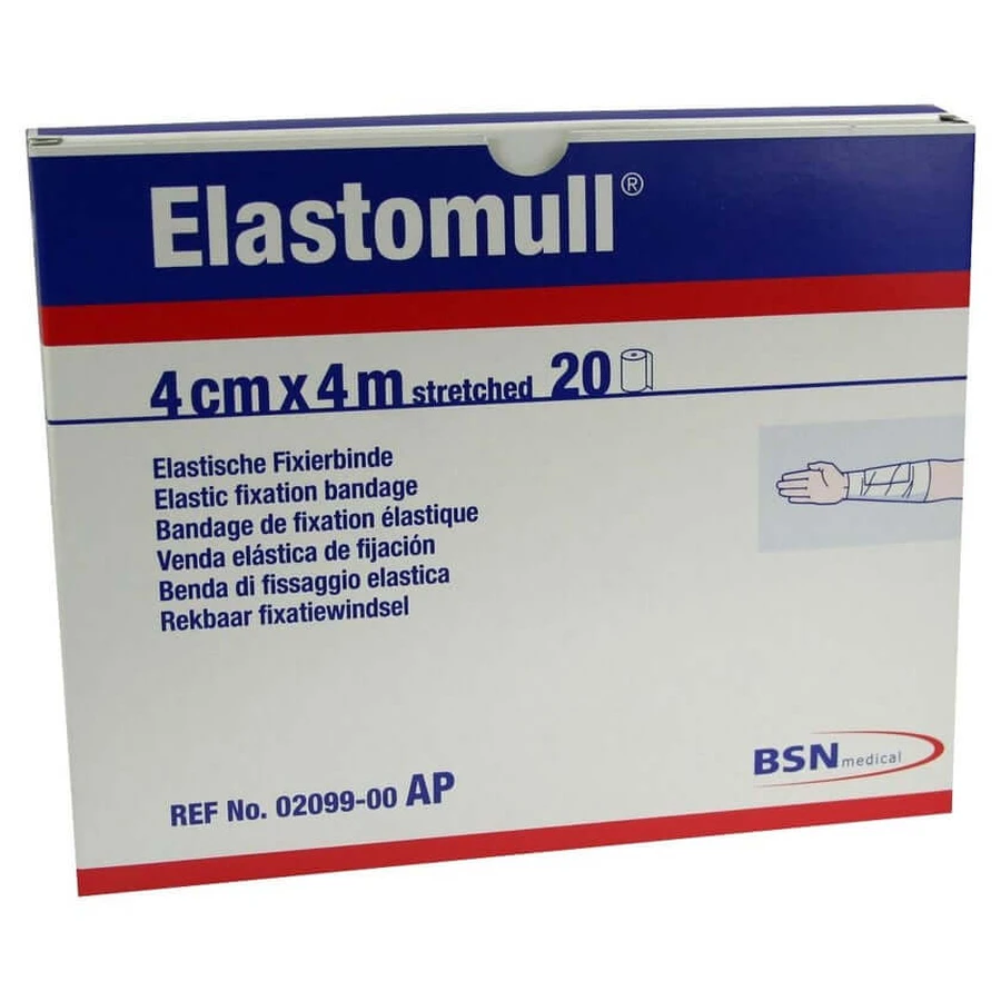Elastomull 4 cmx4 m elastische fixatieband 2099 20 st.
