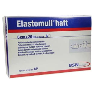 Elastomull kleefzwachtel 6 cmx20 m fixatiezwachtel 6 st.