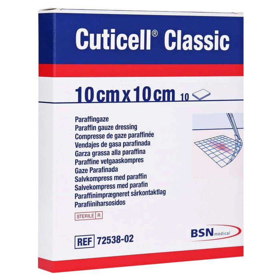 Cuticell Classic Gasa para Heridas 10x10 cm 10 uds.