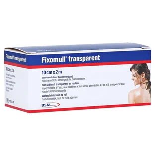 Fixomull transparant 10 cm x 2 m, 1 stuk 1 stuk