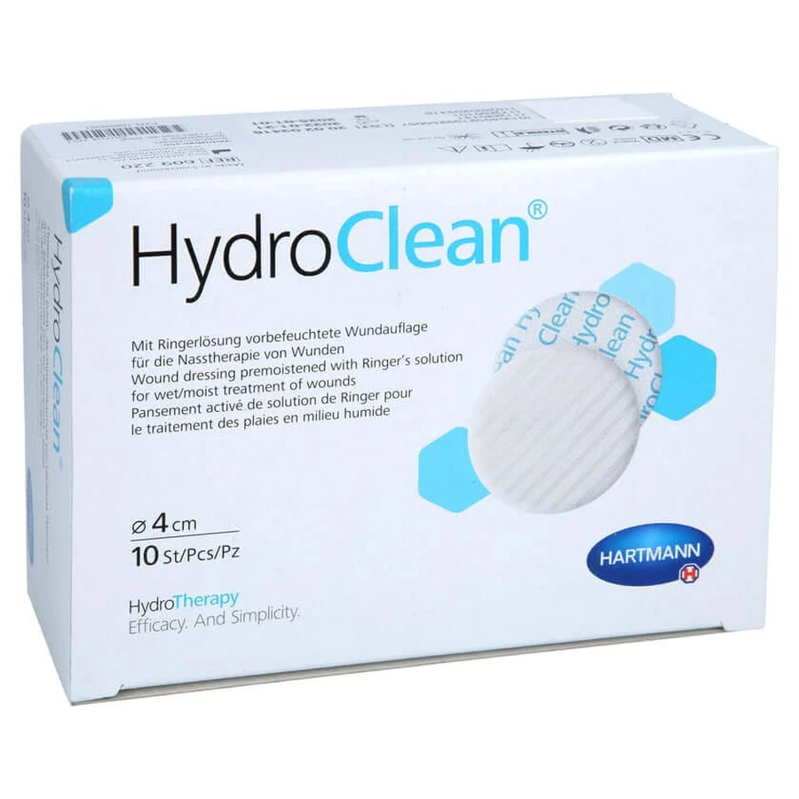 Hydroclean kompressen 4 cm rond steriel 10 st.