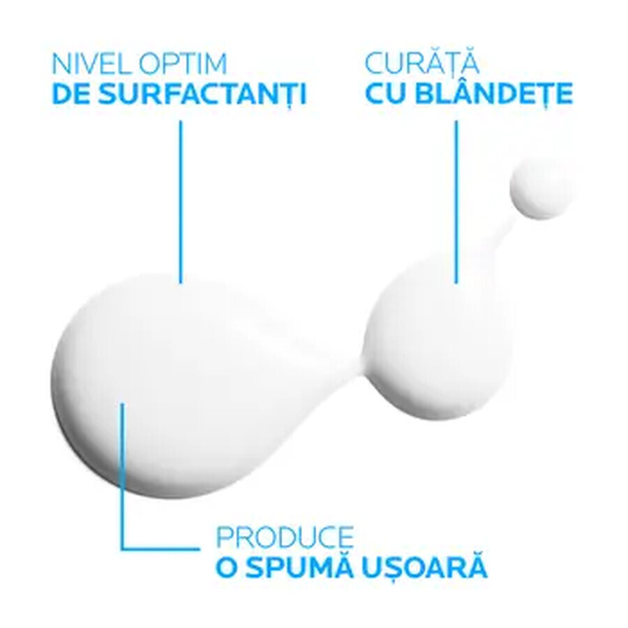 Gel de curățare calmant pentru piele sensibilă sau uscată Lipikar Syndet, 400 ml, La Roche-Posay