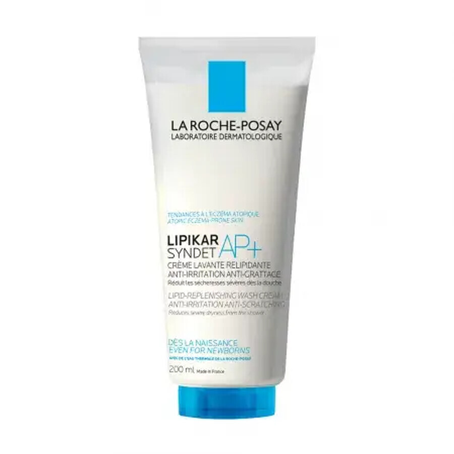 La Roche-Posay Lipikar Syndet AP+ cremă de spălare anti-iritații pentru piele sensibilă, 200 ml