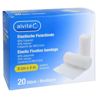 Alvita elastisch fixatieverband 8 cmx4 m 20 st.