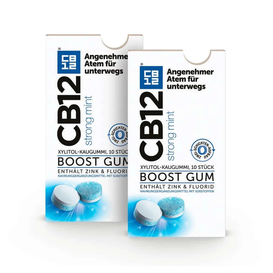 CB12 boost sterke munt kauwgom 2X10 ml
