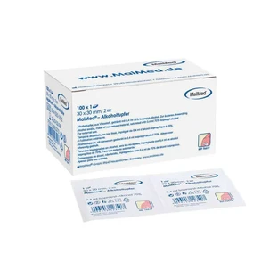 Compresses d'alcool maimées 30x30 mm blanc de V 100 pcs.