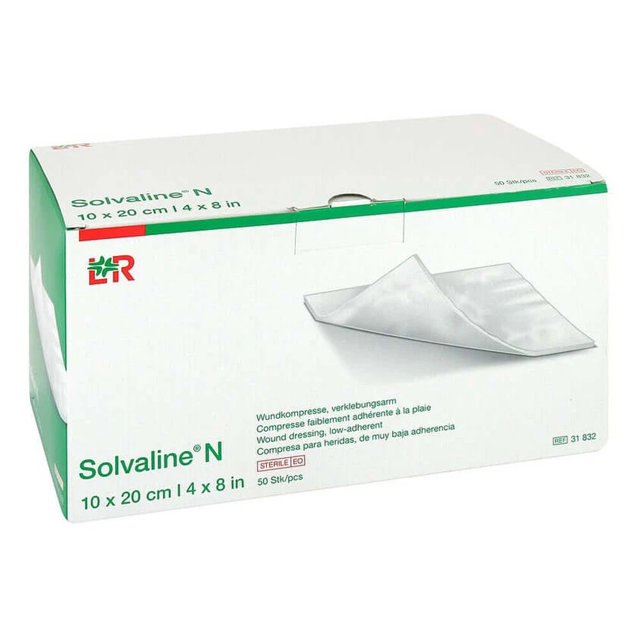 Solvaline N compresse 10x20 cm sterili 50 pz.