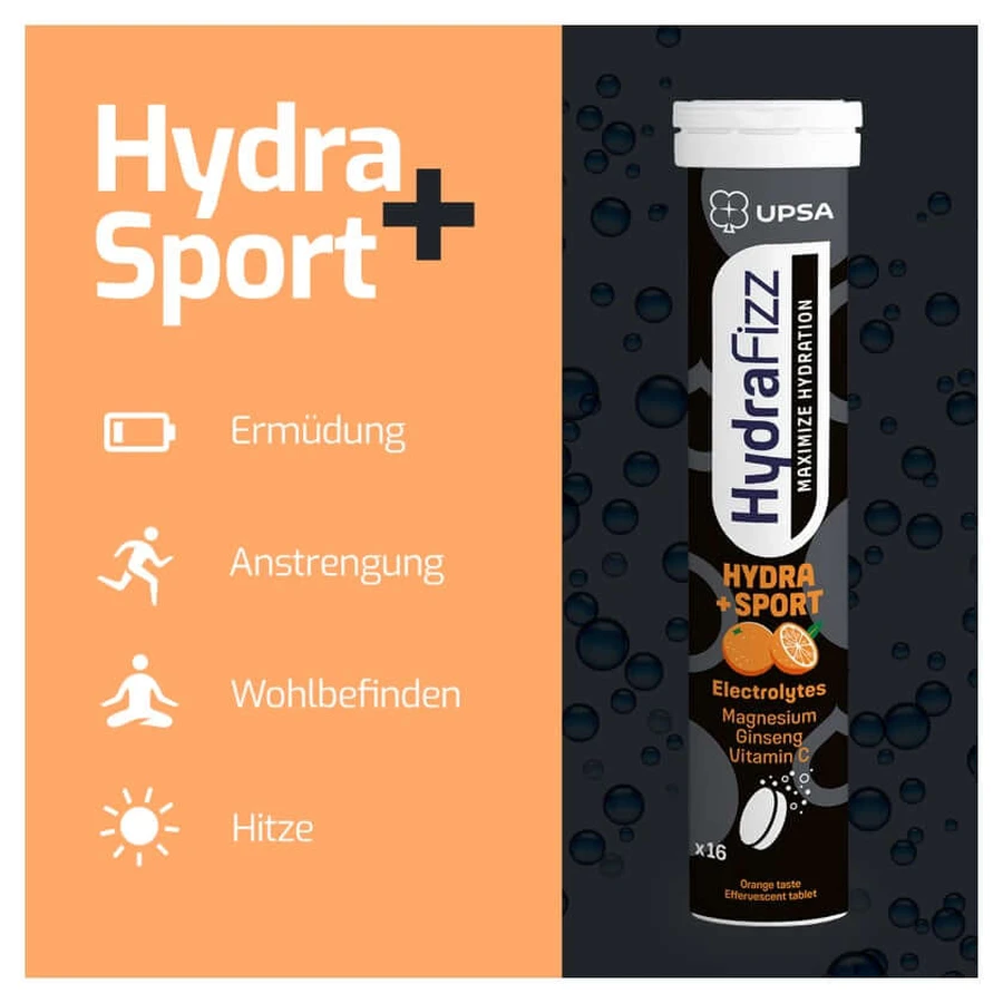 UPSA Hydrafizz Sport Orange 16 St