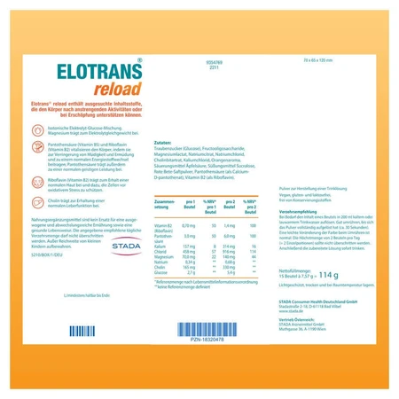 ELOTRANS reload Orange double pack 2X15X7.57 g
