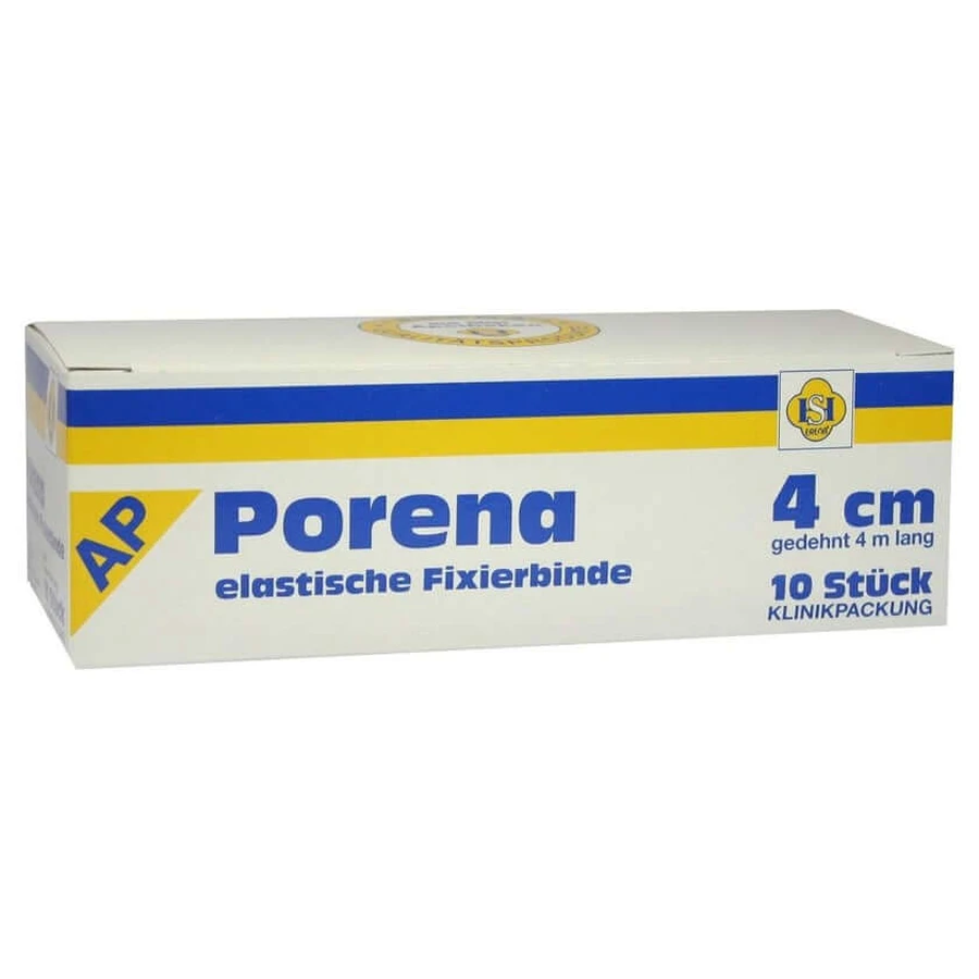 Bandaj elastic de tifon Porena 4 cm alb fără cello 10 buc.
