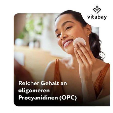 Vitabay OPC Extracto de semilla de uva 1000 mg dosis alta 120 St