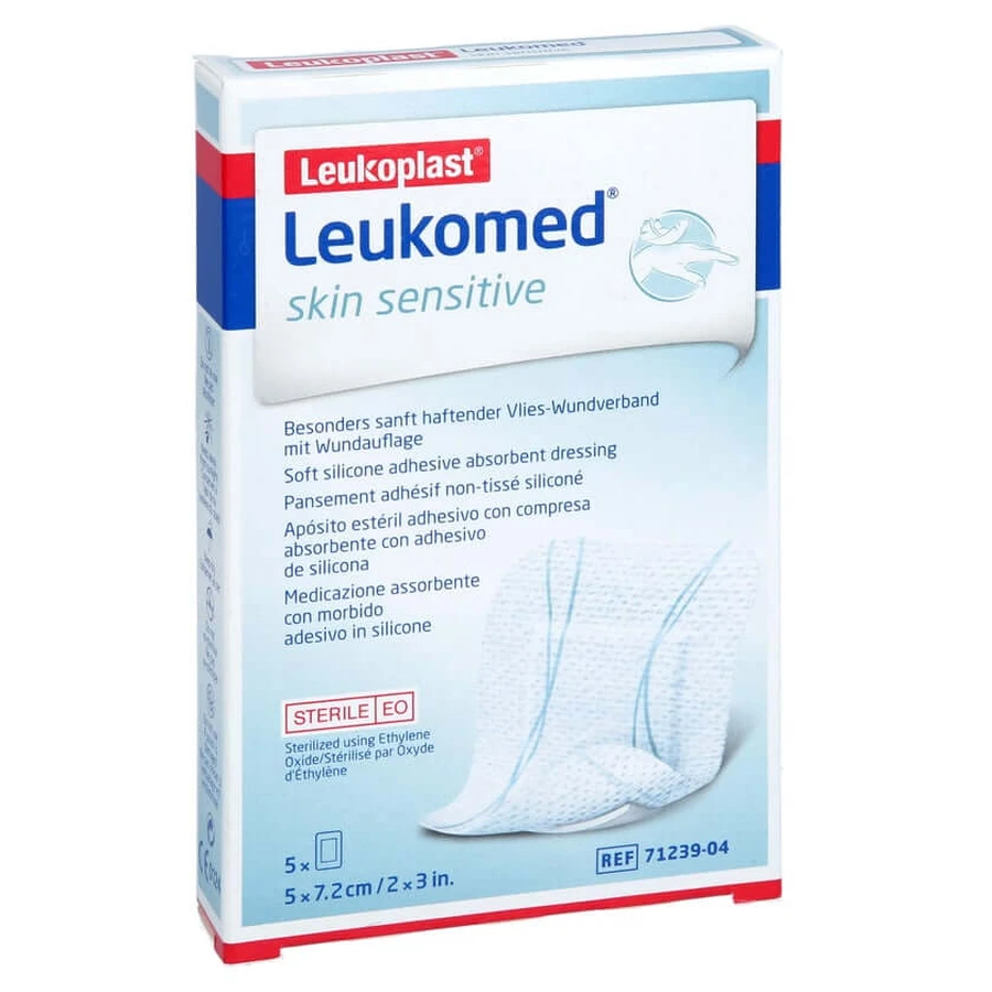 Leukomed Skin Sensitive Sterile 5x7,2 Cm 5 szt.: ceny i cechy