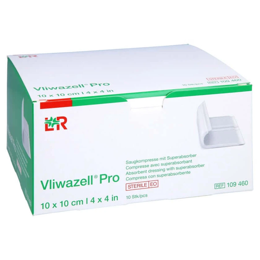Vliwazell Pro Superabsorb.compress.steriel 1 10 st.