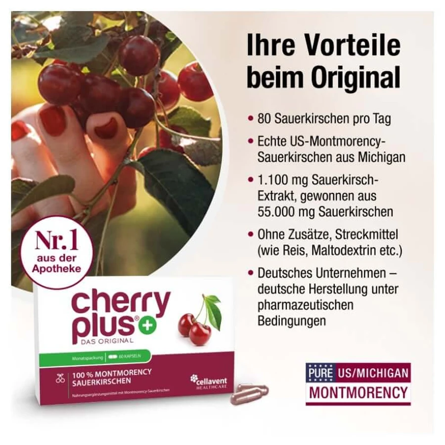Originele Montmorency Zure Kers Capsules - Cherry PLUS® 360 St