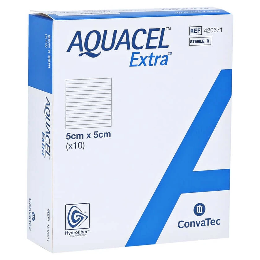 Aquacel Extra 5x5 cm Verband 10 St