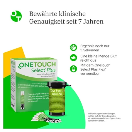 Bandelettes de test de glycémie OneTouch Select Plus 50 pièces