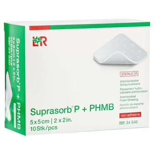 Pansement en mousse Suprasorb P+phmb 5x5 cm 10 pcs.