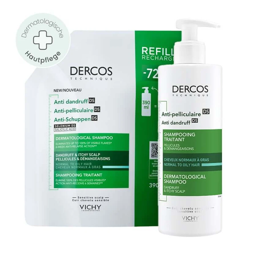 Vichy anti-mătreață Sh. Greasy + Refill 1 Set