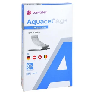 Aquacel Ag+ 1x45 cm Tamponades 5 pcs