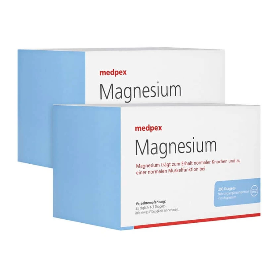 medpex Magnesio Dragees 40mg Duo 2X200 St