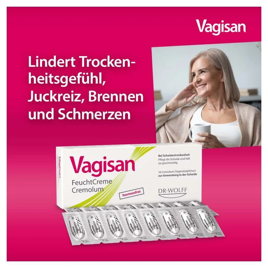 Vagisan Vochtinbrengende Crème Cremolum 2X16 st.